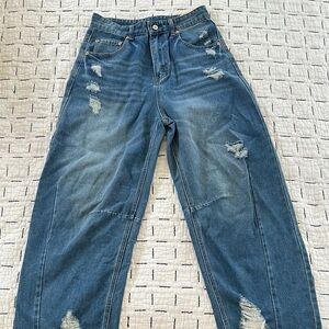 Distressed Blue Women's Jeans
